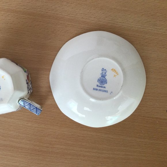 Antique Royal Doulton "Nankin" A.D cup and saucer registered No597783 small rare - Picture 7 of 7